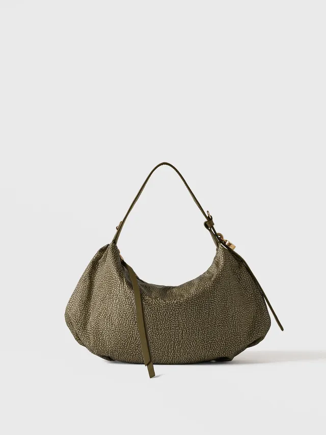 borbonese-prive-borsa-hobo-small-in-tessuto-riciclato-stampa-op-con-dettagli-in- image 1