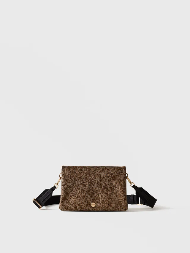 borbonese-tracolla-mini-in-tela-rivestita-op-con-bandoliera-jacquard-regolabile- image 1