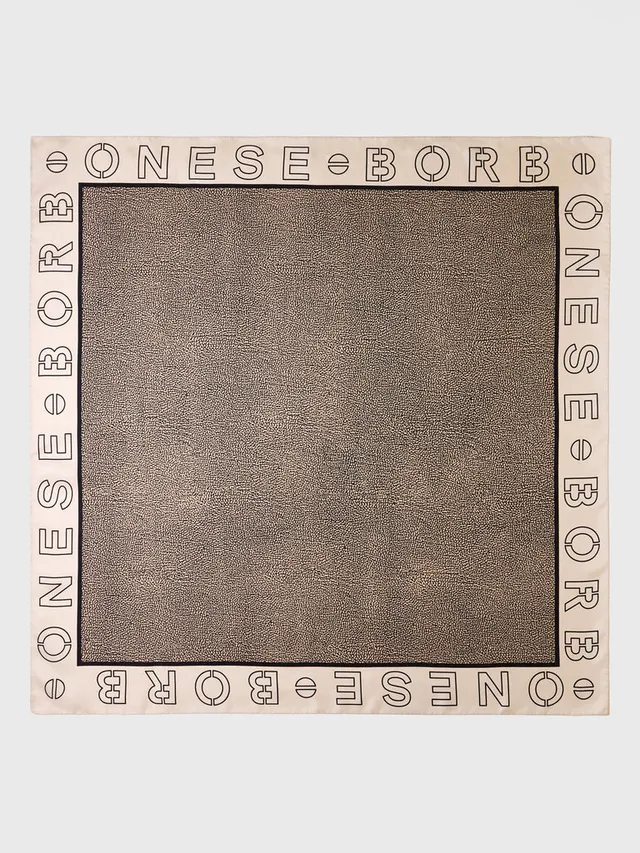 borbonese-foulard-90x90-in-twill-di-pura-seta-stampa-op-made-in-italy image 1