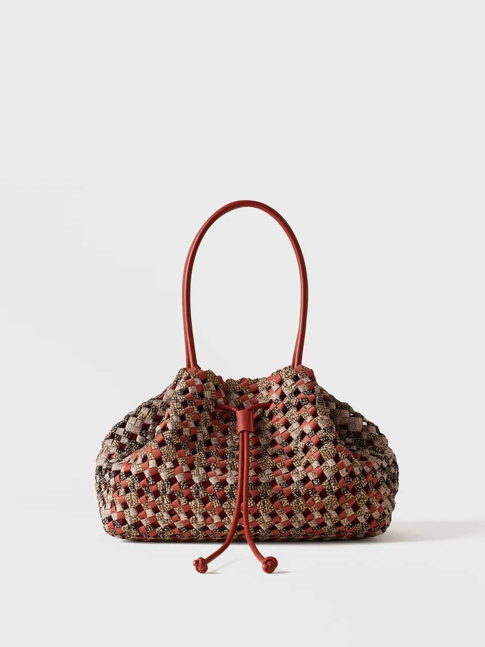 borbonese-la-nido-borsa-shopping-medium-in-tessuto-riciclato-stampa-op-intreccia image 1