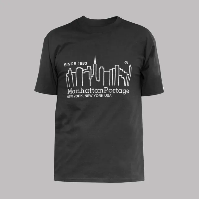 manhattan-portage-mp-t-shirt-19-t-shirt-in-cotone-con-logo-skyline-riflettente-3 image 1