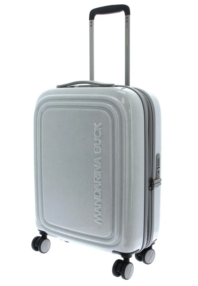 mandarina-duck-logoduck-trolley-cabina-con-glitter-argento-glitter-silver-spinne image 1
