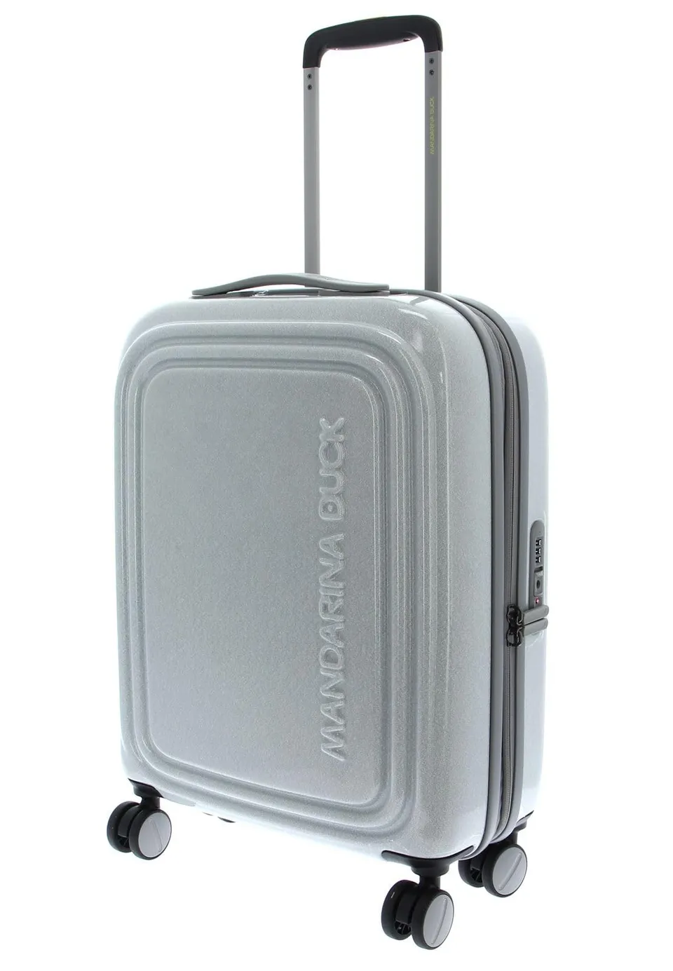 mandarina-duck-logoduck-trolley-cabina-con-glitter-argento-glitter-silver-spinne image 1
