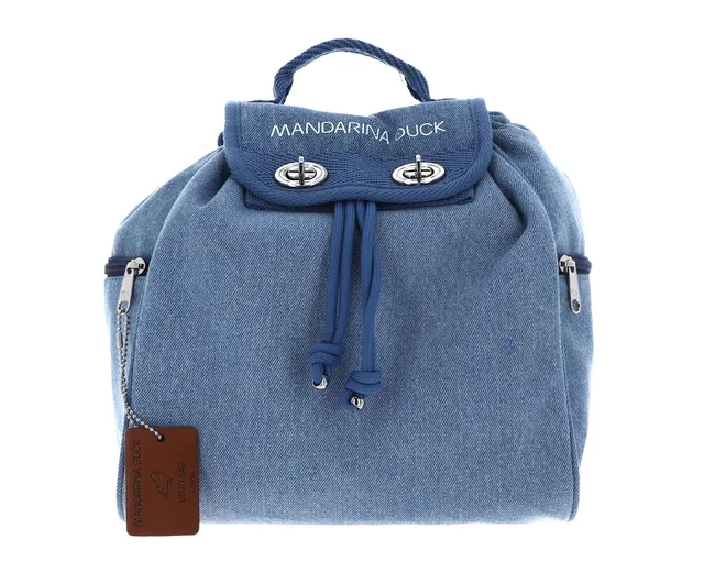mandarina-duck-utility-denim-p10kqt06-mini-zaino-donna-in-cotone-denim-100-blu-j image 1