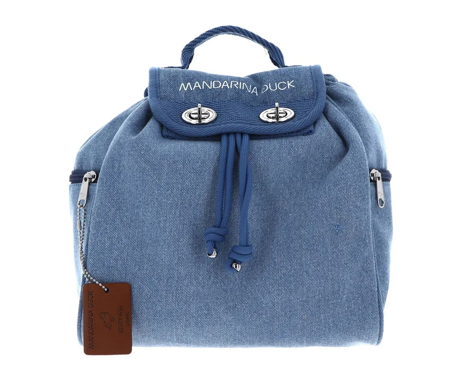 mandarina-duck-utility-denim-p10kqt06-mini-zaino-donna-in-cotone-denim-100-blu-j image 1