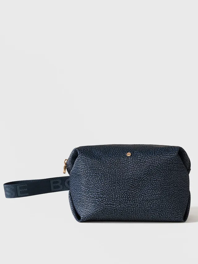 borbonese-cosmetic-case-classica-medium-in-tessuto-riciclato-stampa-op-con-detta image 1