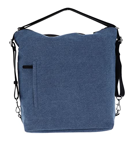 mandarina-duck-hunter-denim-borsa-a-spalla-donna-trasformabile-in-zaino-blu-jean image 7