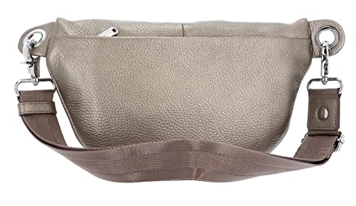mandarina-duck-mellow-lux-marsupio-donna-in-pelle-oro-light-gold-30x16x10-cm-tra image 7
