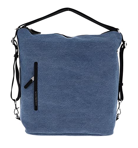 mandarina-duck-hunter-denim-borsa-a-spalla-donna-trasformabile-in-zaino-blu-jean image 5