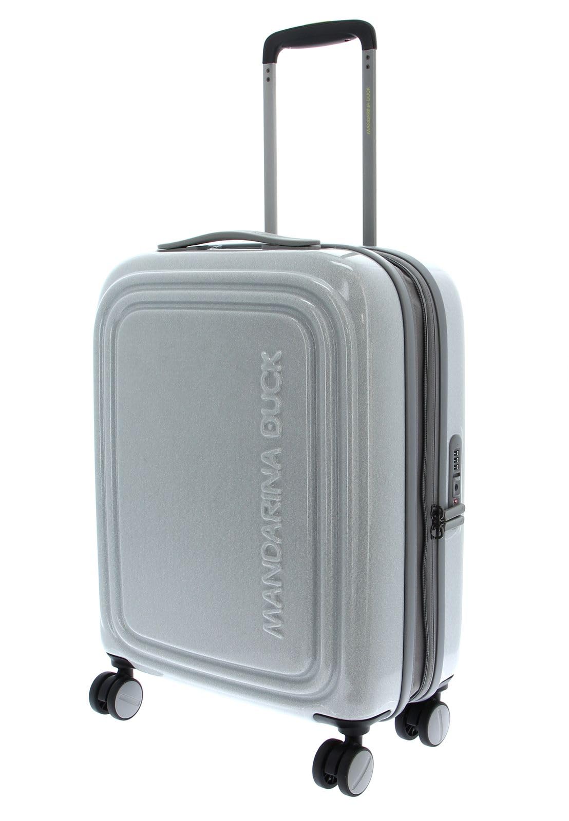 mandarina-duck-logoduck-trolley-cabina-con-glitter-argento-glitter-silver-spinne image 2