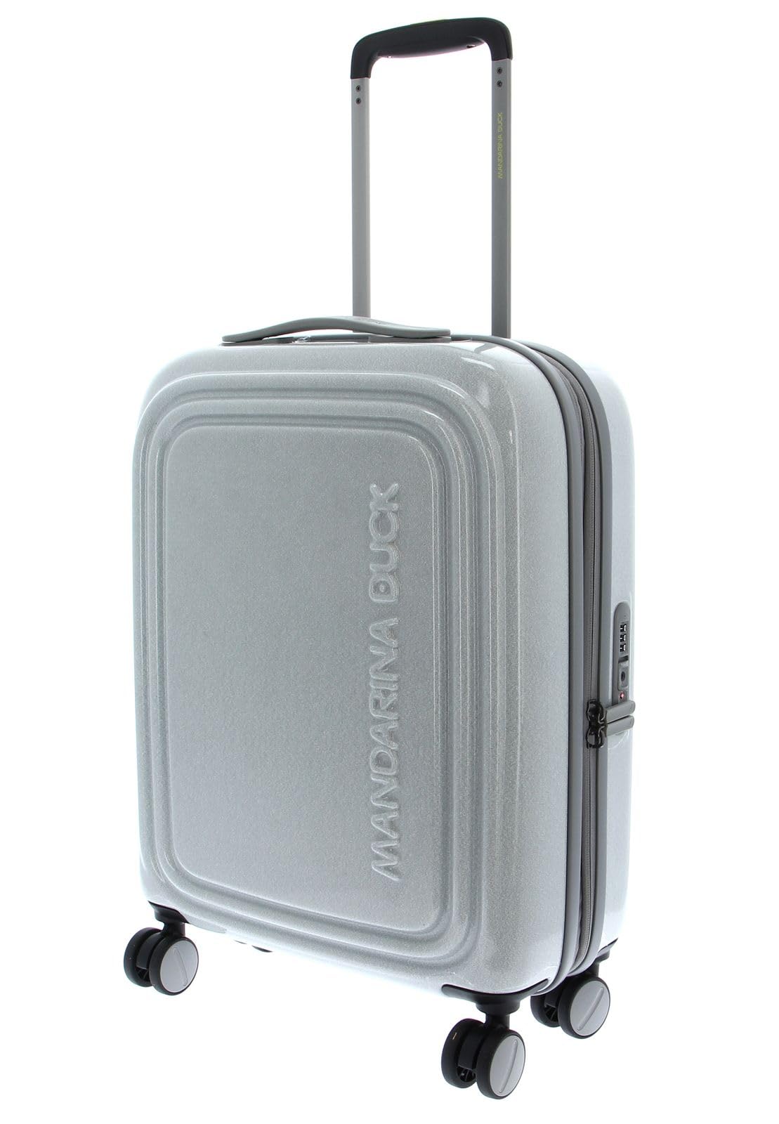 mandarina-duck-logoduck-trolley-cabina-con-glitter-argento-glitter-silver-spinne image 1