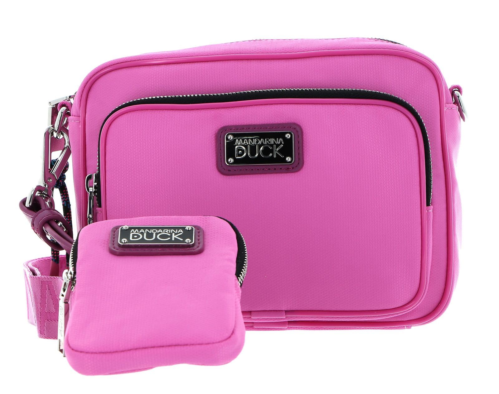 mandarina-duck-style-crossover-borsa-a-spalla-donna-in-nylon-riciclato-fucsia-fl image 7