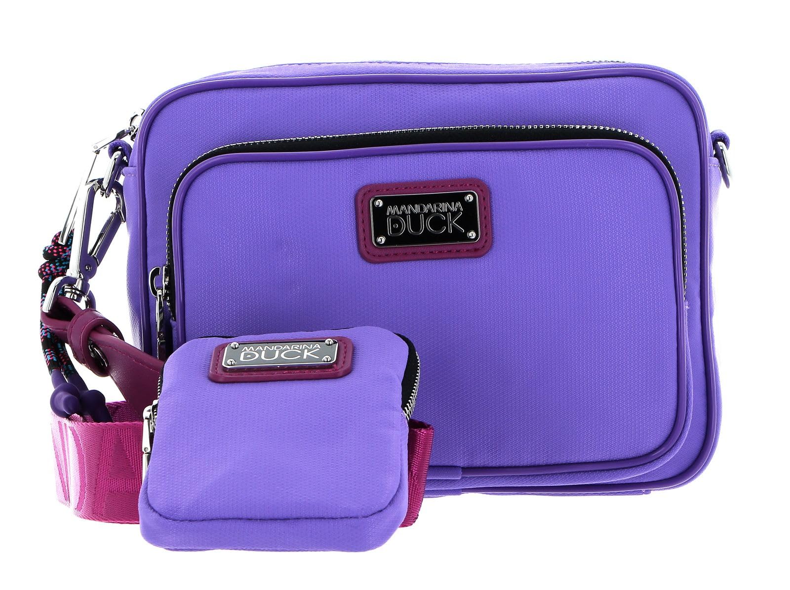 mandarina-duck-style-crossover-borsa-a-spalla-donna-in-nylon-riciclato-fucsia-fl image 8