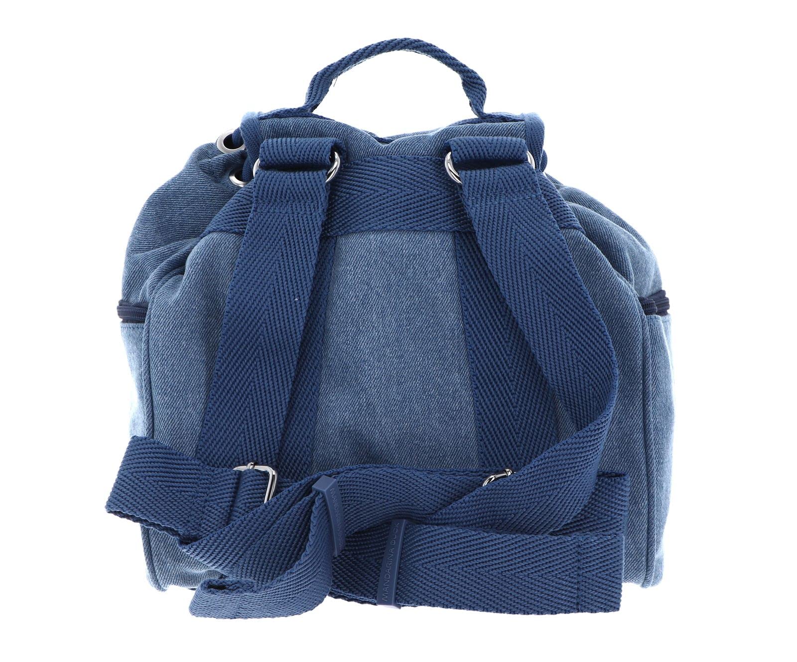 mandarina-duck-utility-denim-p10kqt06-mini-zaino-donna-in-cotone-denim-100-blu-j image 3