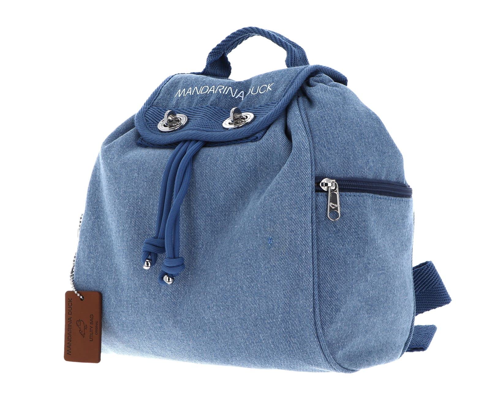 mandarina-duck-utility-denim-p10kqt06-mini-zaino-donna-in-cotone-denim-100-blu-j image 2