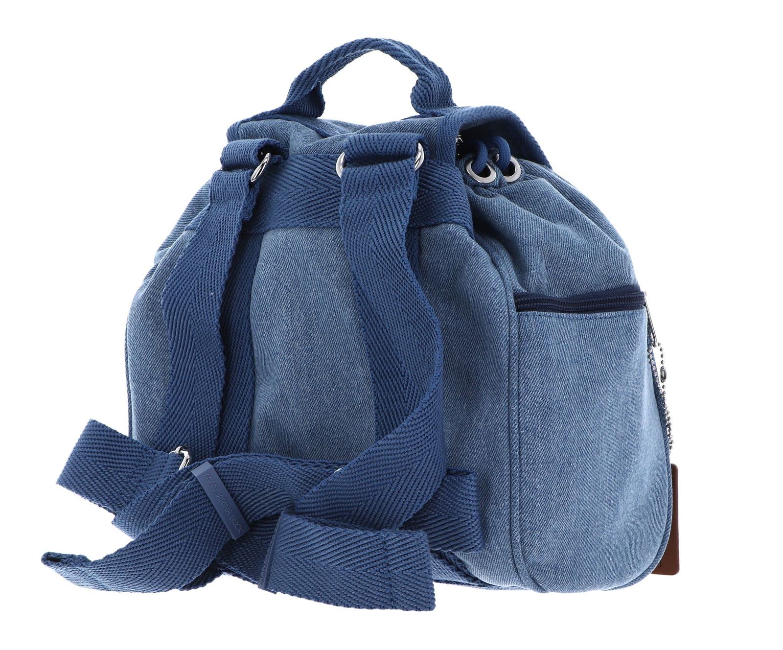 mandarina-duck-utility-denim-p10kqt06-mini-zaino-donna-in-cotone-denim-100-blu-j image 4