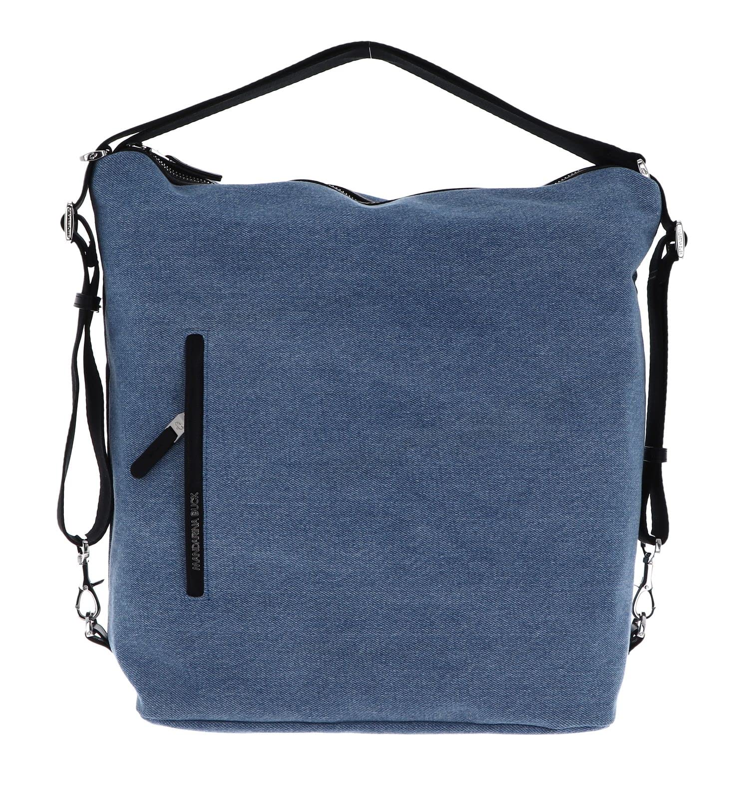mandarina-duck-hunter-denim-borsa-a-spalla-donna-trasformabile-in-zaino-blu-jean image 1