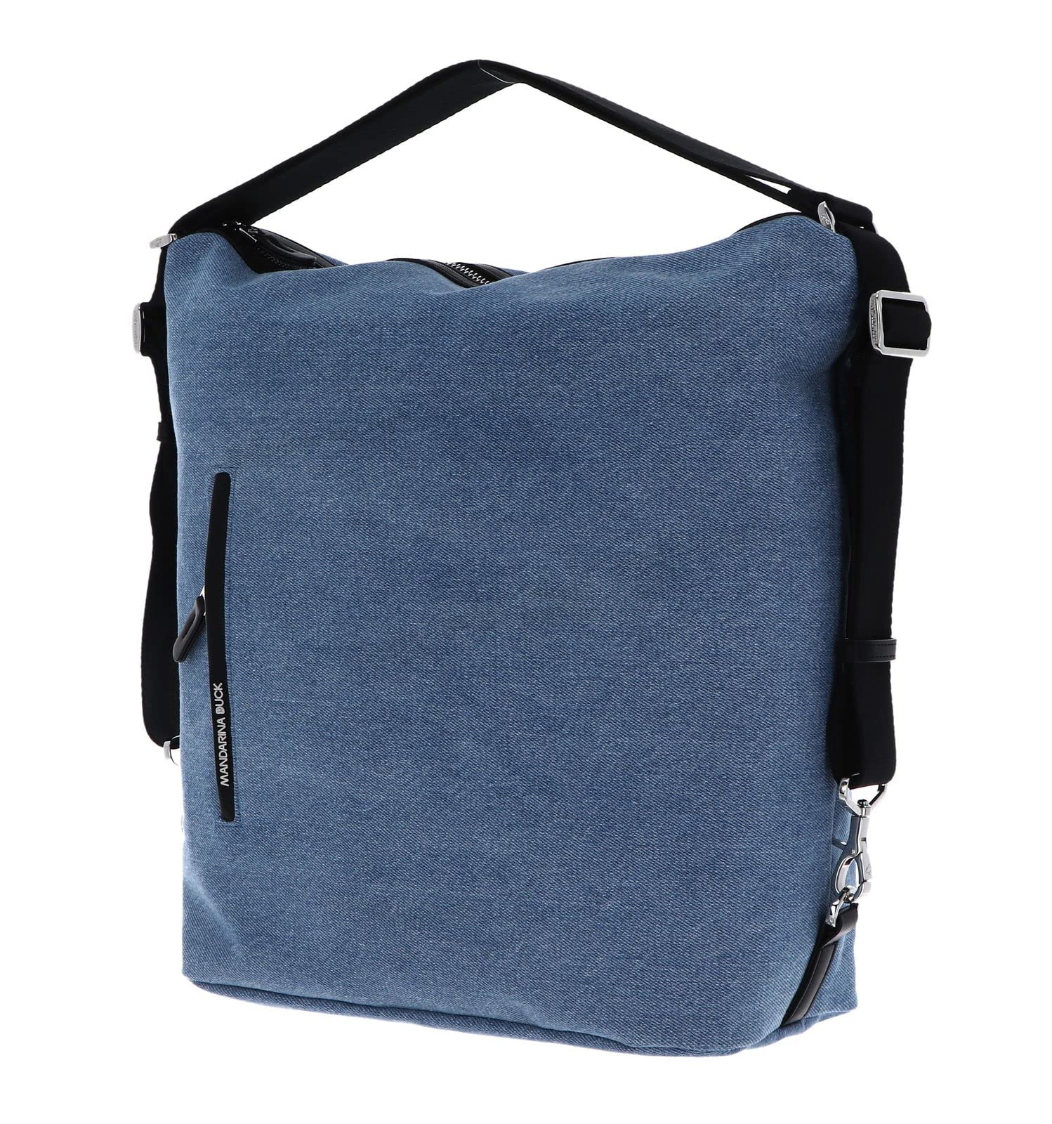 mandarina-duck-hunter-denim-borsa-a-spalla-donna-trasformabile-in-zaino-blu-jean image 2