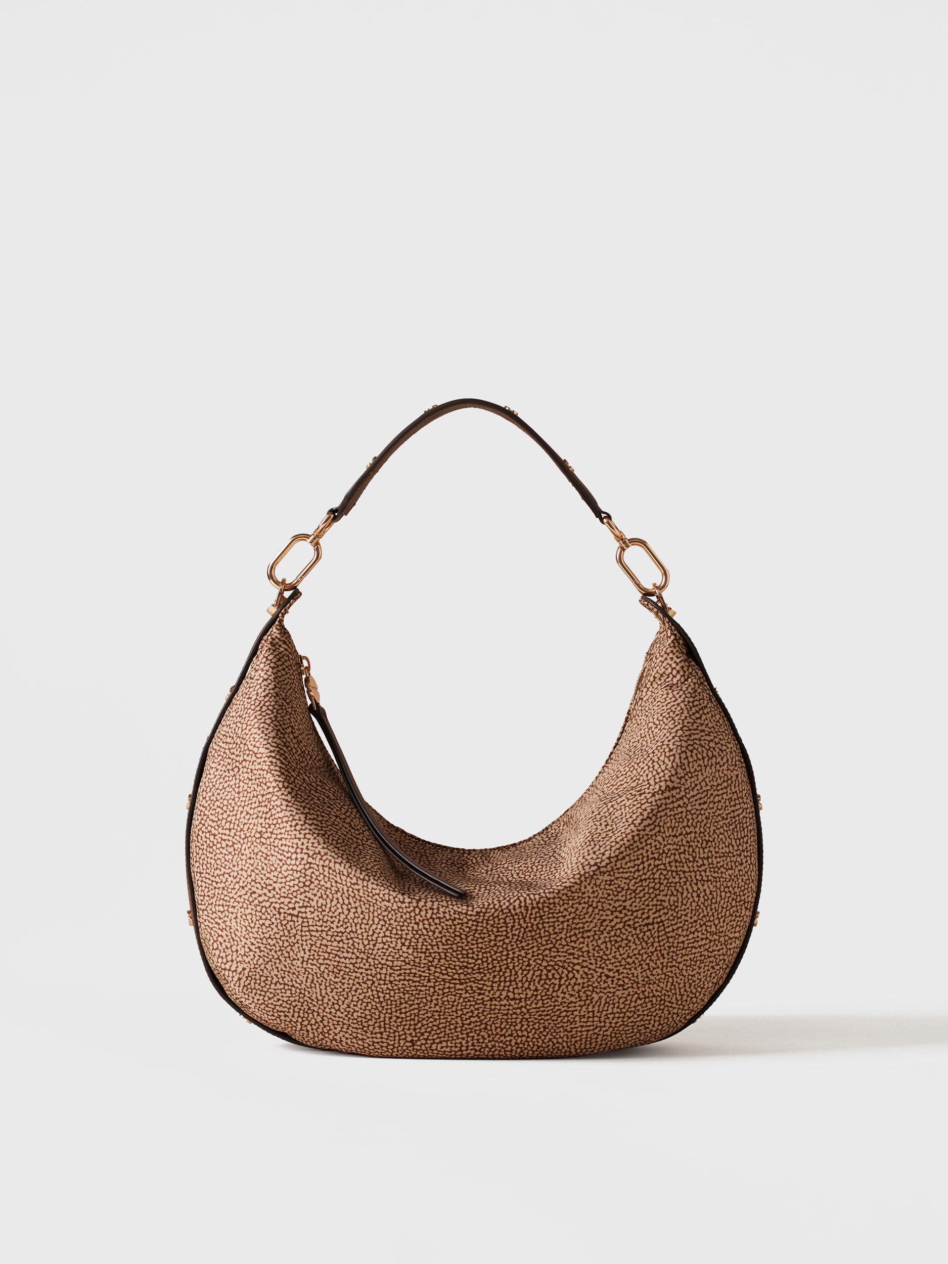 borbonese-frame-borsa-hobo-medium-in-tessuto-riciclato-stampa-op-con-manico-in-v image 1