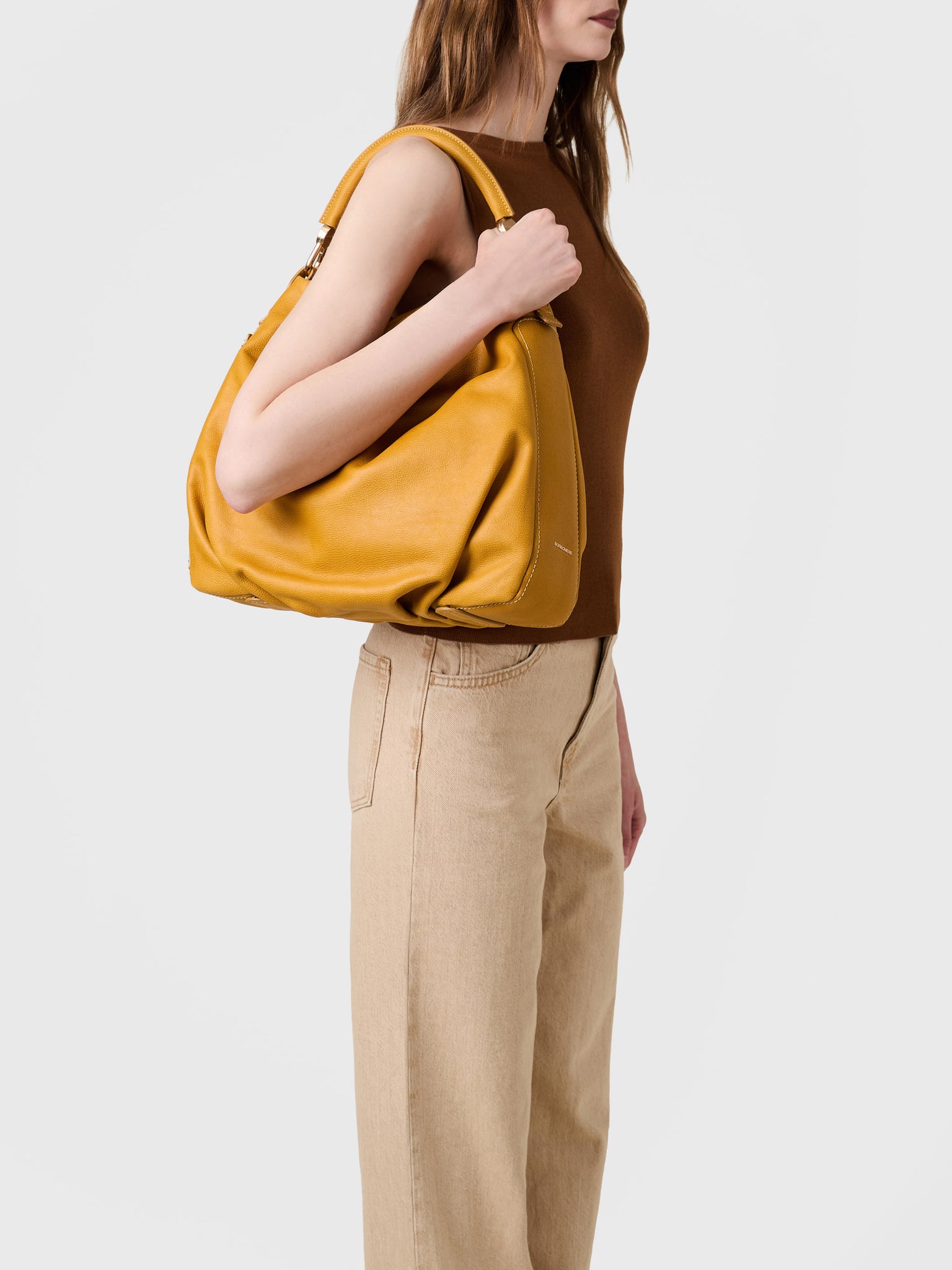 borbonese-bice-borsa-hobo-medium-borsa-spalla-in-vitello-effetto-nabuk image 3