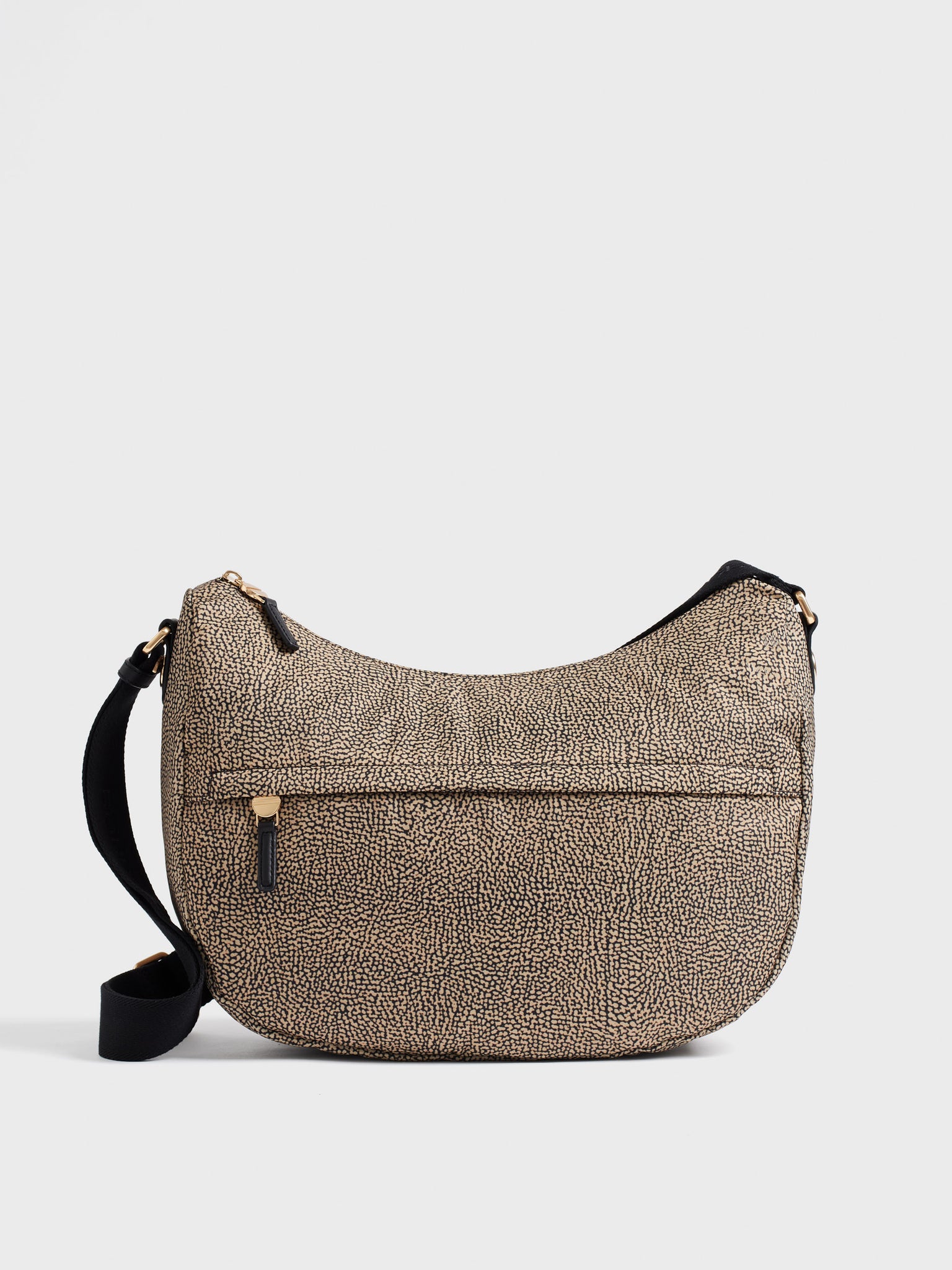borbonese-b-club-luna-bag-medium-borsa-a-spalla-in-tessuto-riciclato-stampa-op-c image 2