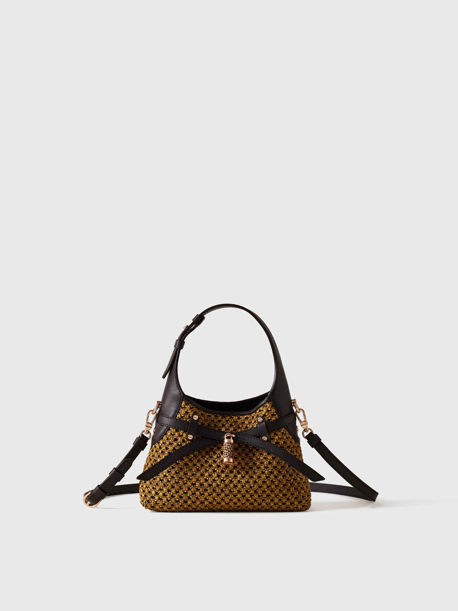 borbonese-halo-mini-bag-in-tessuto-effetto-paglia-traforata-made-in-italy image 2