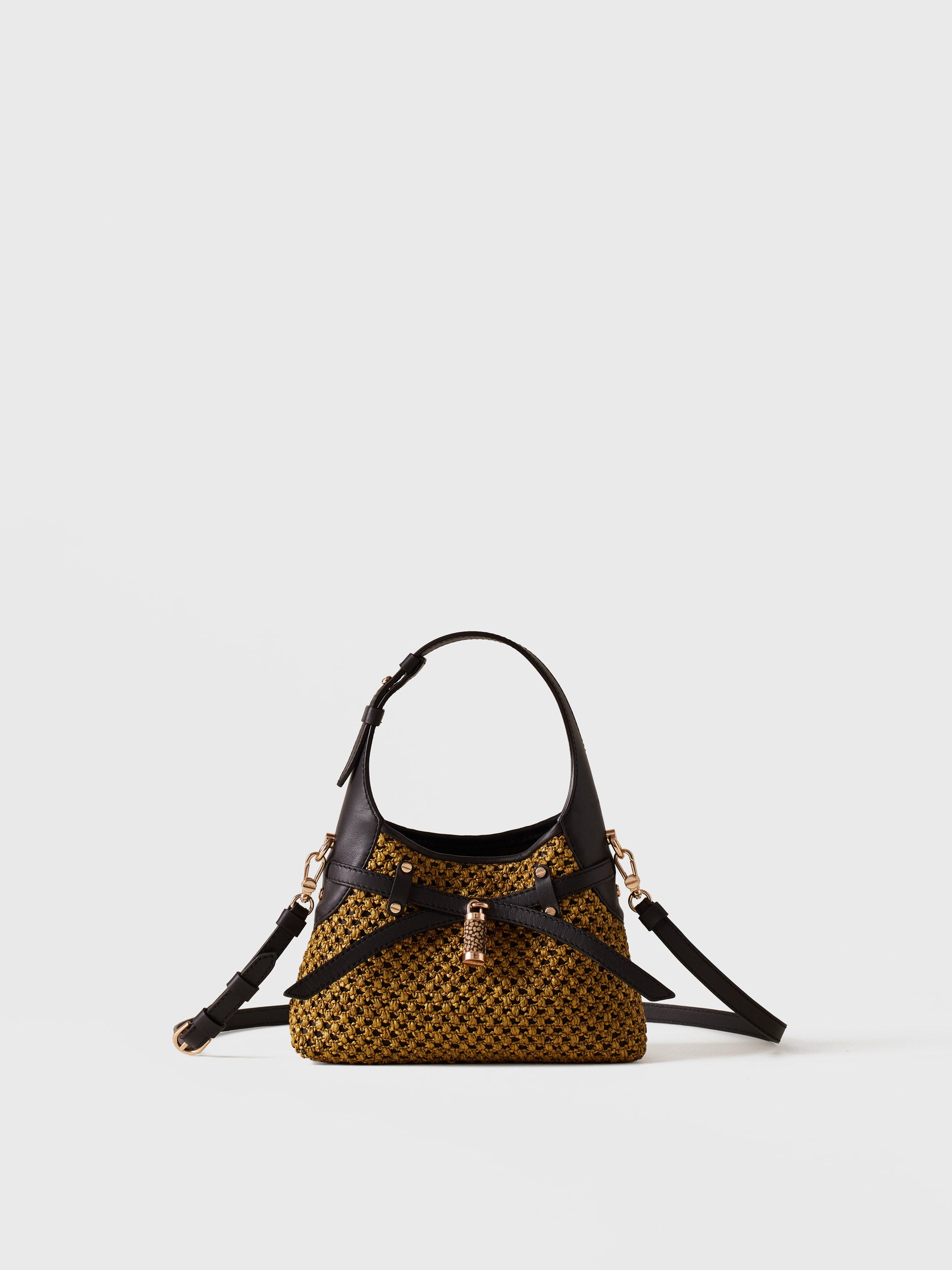 borbonese-halo-mini-bag-in-tessuto-effetto-paglia-traforata-made-in-italy image 1