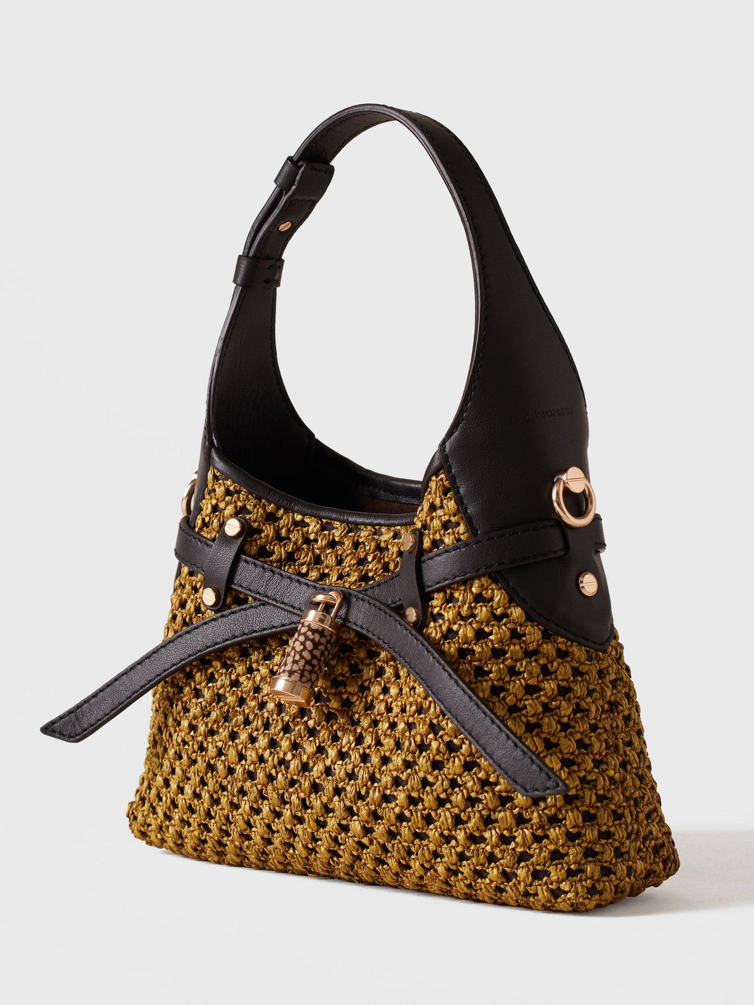 borbonese-halo-mini-bag-in-tessuto-effetto-paglia-traforata-made-in-italy image 6