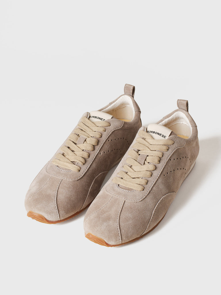 borbonese-sneakers-sneakers-in-crosta-scamosciata-con-targhetta-logo-oro-chiaro- image 2