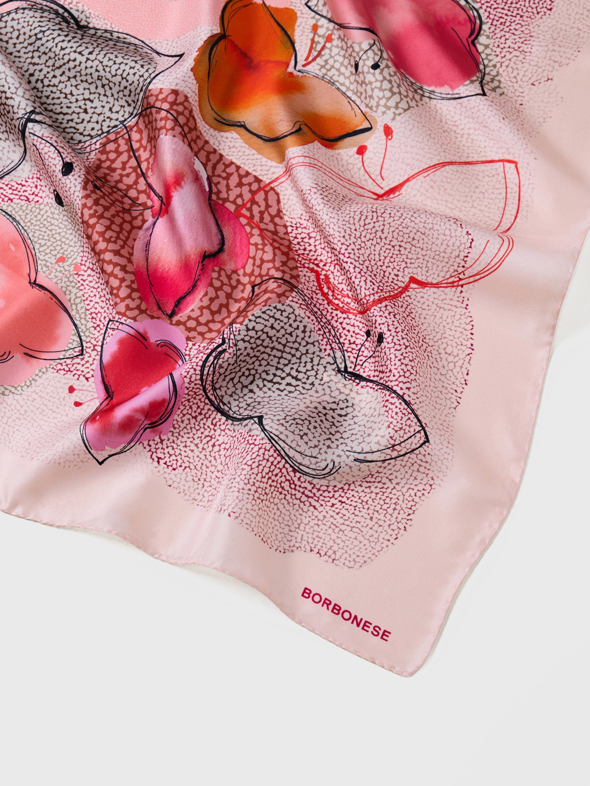 borbonese-foulard-90x90-in-twill-di-pura-seta-stampa-farfalle-e-mix-op image 4