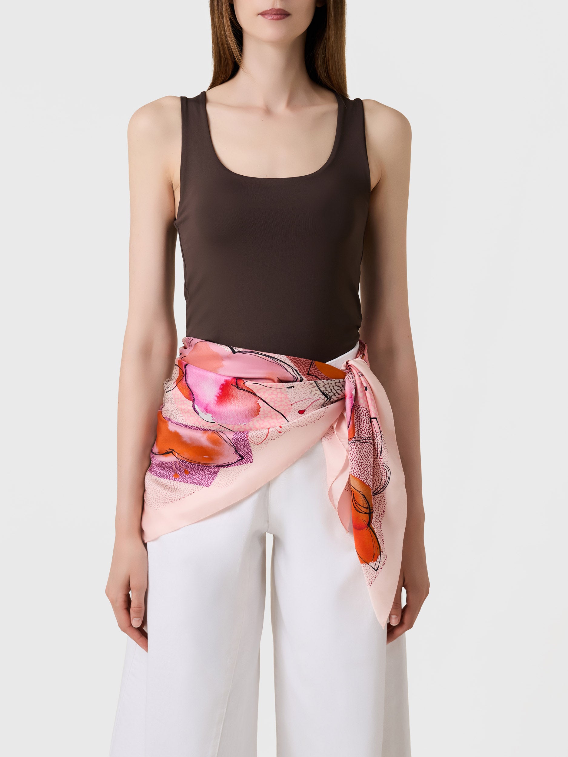 borbonese-foulard-90x90-in-twill-di-pura-seta-stampa-farfalle-e-mix-op image 5
