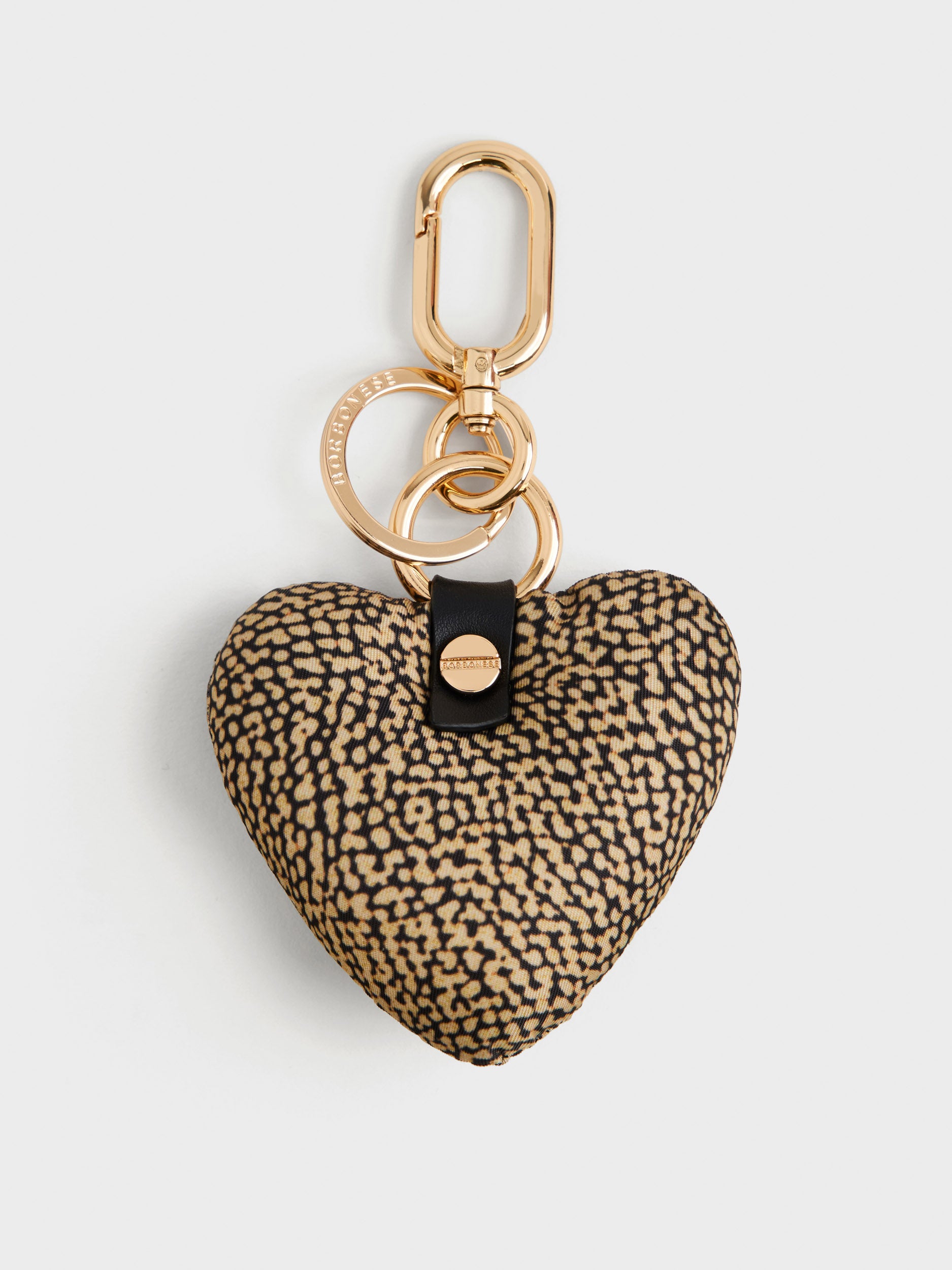 borbonese-portachiavi-cuore-charm-cuore-in-tessuto-riciclato-op-con-dettagli-in- image 1