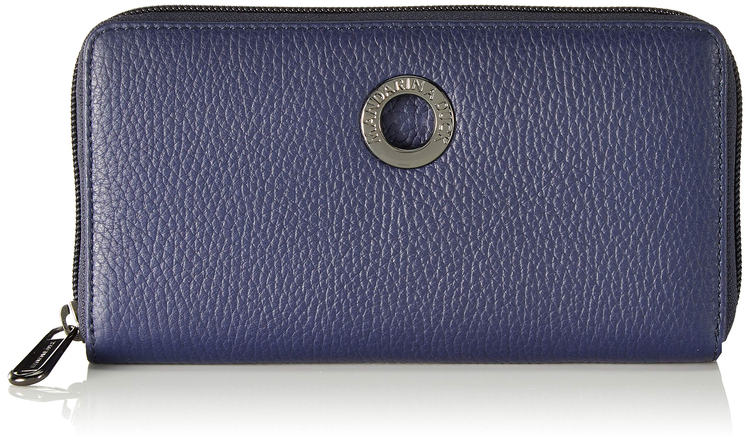 mandarina-duck-portafoglio-grande-in-pelle-texturizzata-con-zip-all-around-e-log image 1