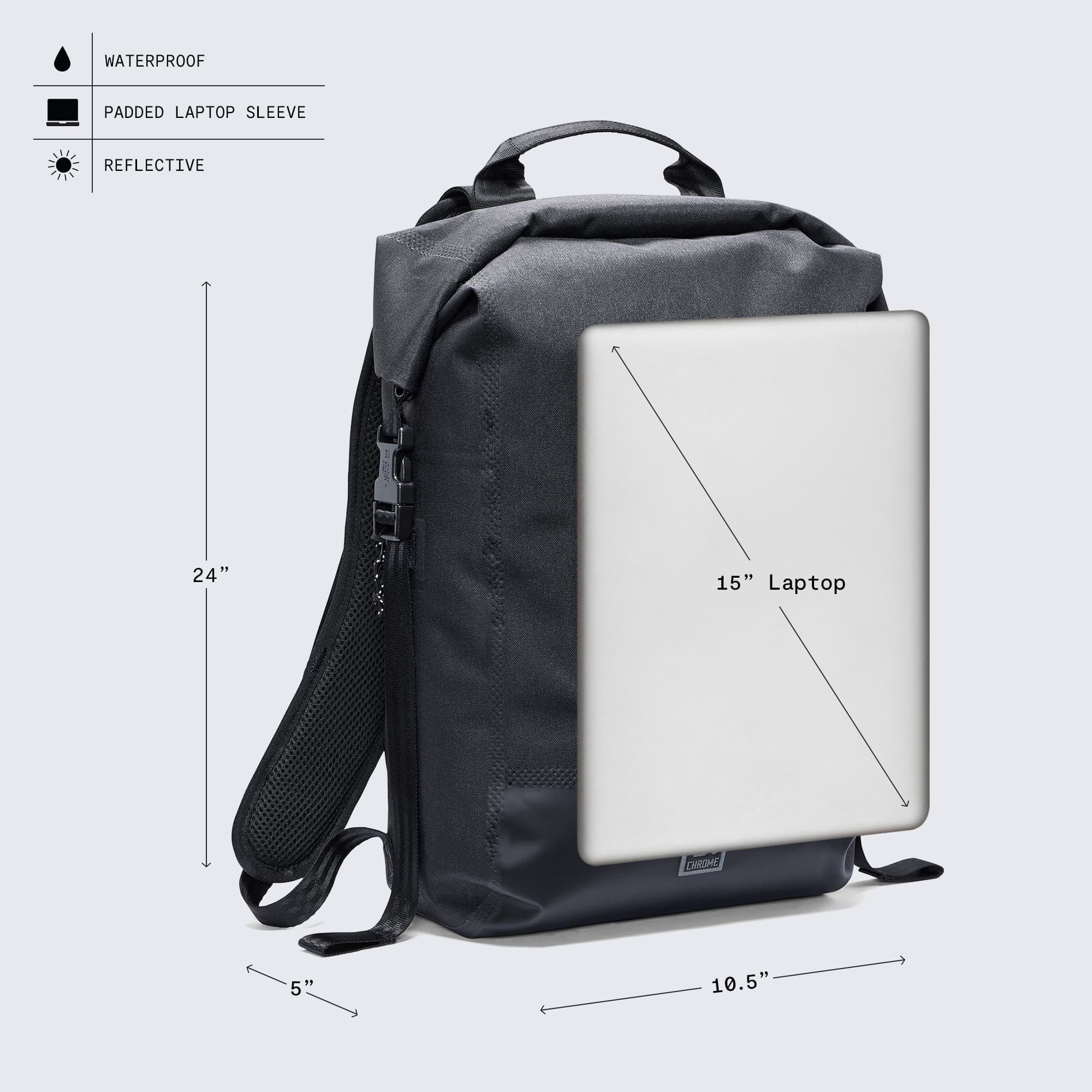 chrome-industries-urban-ex-20l-zaino-rolltop-impermeabile-saldato-con-tasca-lapt image 7
